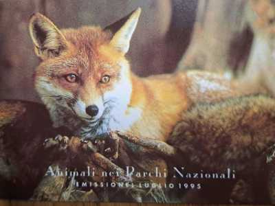Ce ne mostra poi una raffigurante una volpe. Fa parte di una serie di otto tipi di schede dedicate agli animali dei parchi nazionali. Del valore di 10.000 lire fu emessa nel 1995 con scadenza nel 1996